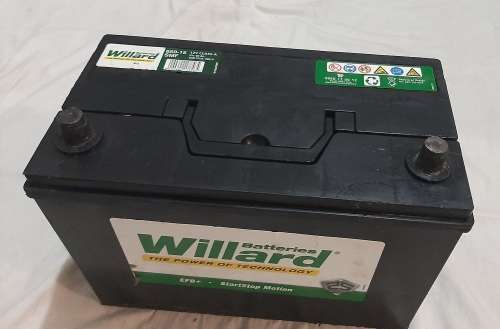 Willard 650-15 SMF 12V 90Ah 600A Class A (used as demo for alligator clip lights)