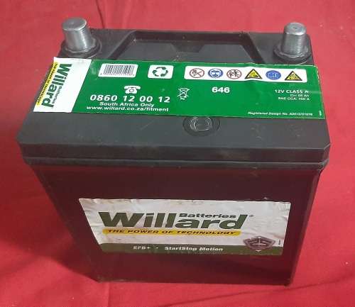 Willard 646 Battery 55Ah 400A 12V- used as demo/display battery only