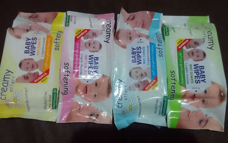 Baby Wipes 80pc, ProVit B enriched, chamomile Extract, Alcohol Free, Soft and Gentle