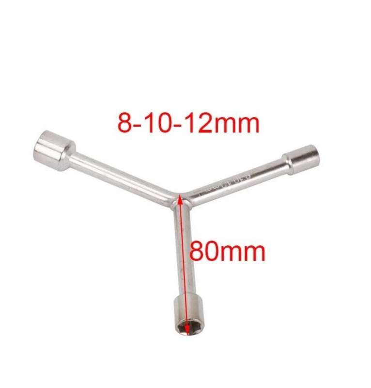 Y-Type Socket Wrench Spanner - 8, 10, and 12mm
