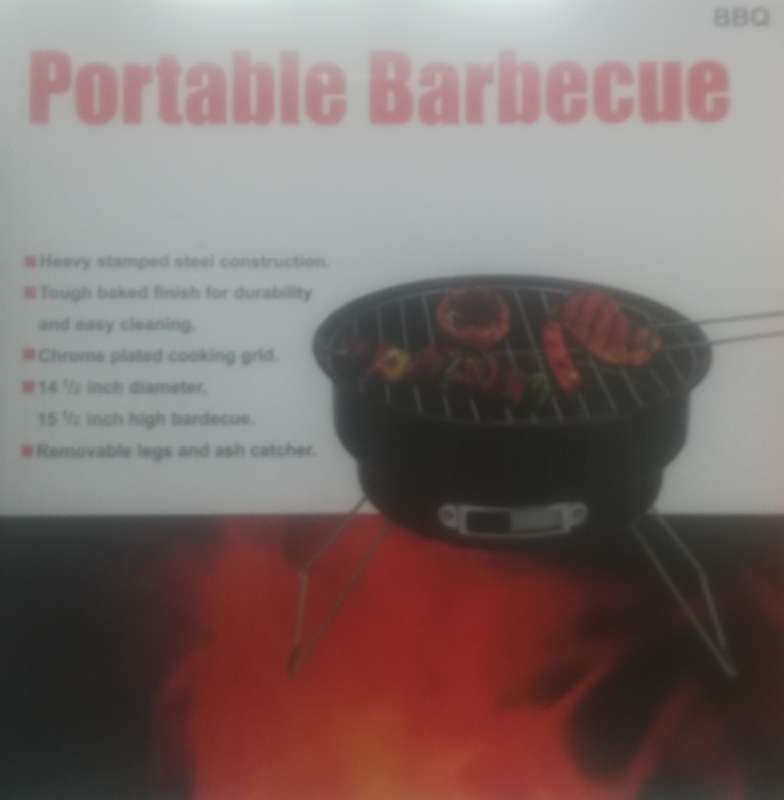 Portable Barbeque, removable legs and ash catcher