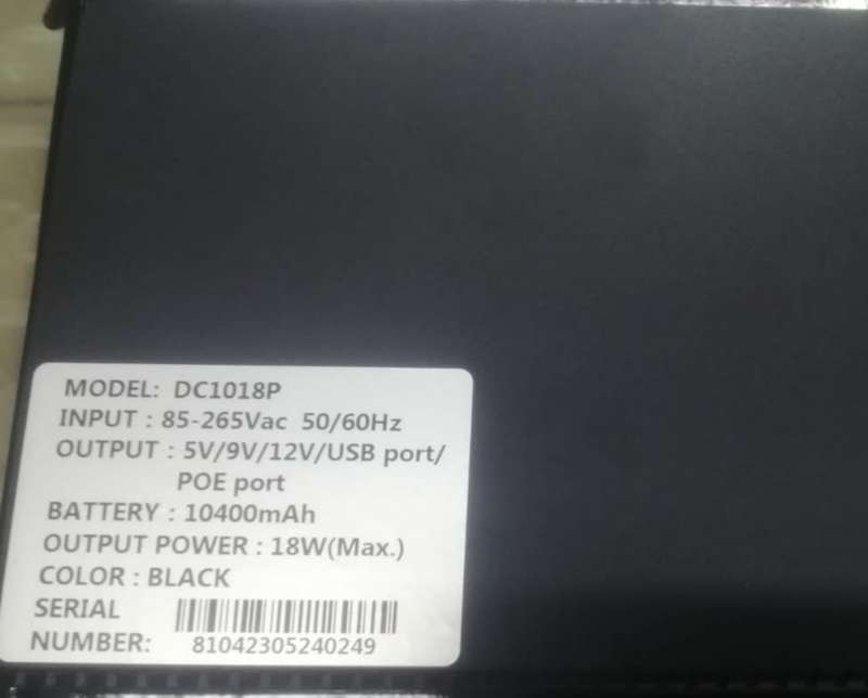 10400mah UPS Backup Power Network Portable Powerbank Multifunctional Mini Dc UPS with USB input