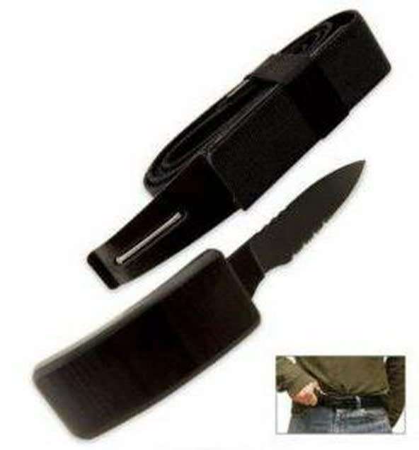 Belt Knife, stainless steel, knife hidden in buckle