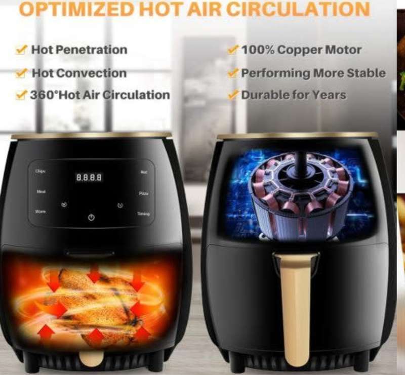 Airfryer Xlarge Capacity, LCD touch and control,  2400watt  6L , German technology, Silver Crest