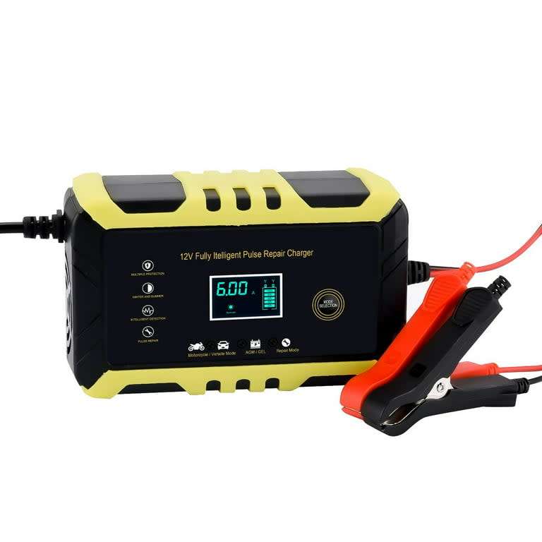 12V Intelligent pulse repair charger, LCD display, overvoltage protection, full power auto stop