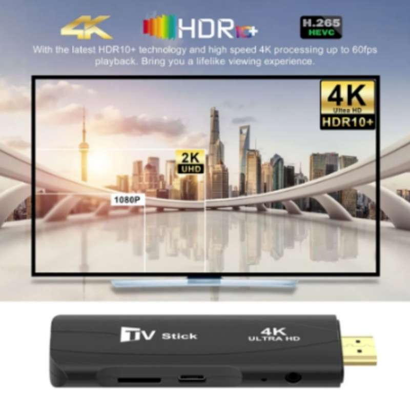 Ultra Tv Stick. 32GB, 4GB DDR3, 4K, 5G wifi, All in one cable free Android tv.