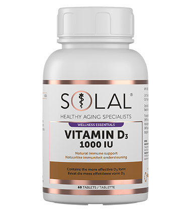 Solal Vit D3 60 tablets, 1000IU, immune booster and mood enhancer