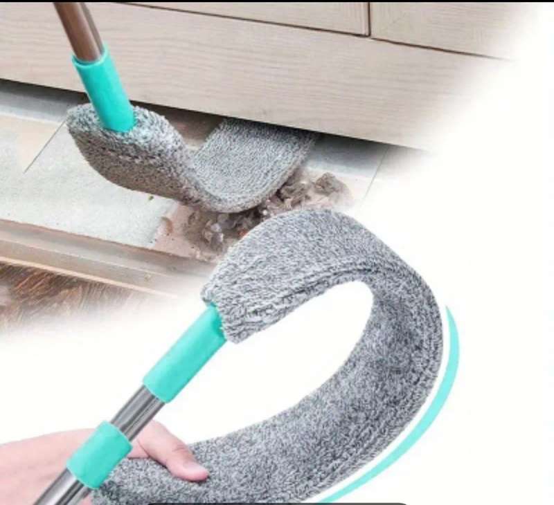 1Set Microfiber Retractable Dust Brush with Extendable Handle, Wet/Dry Dusting Kit, Flexible Crevice