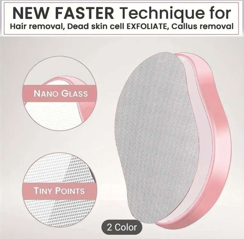 Painless Crystal Hair Eraser For Men & Women - Reusable, Waterproof, Fragrance-Free Exfoliating