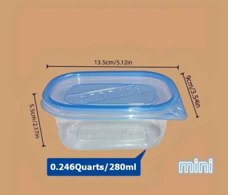 10pcs Storage Container, Rectangular Plastic Partial Boxes Set With Lids, Reusable
