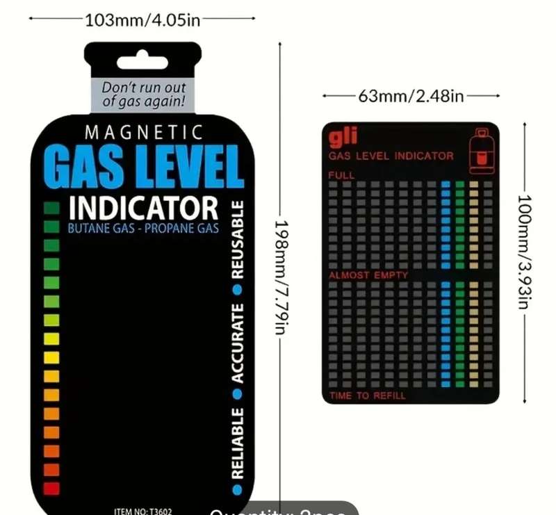 Magnetic Propane/Butane LPG Fuel Gauge: Monitor Gas Tank Level & Temperature for gas Bottle