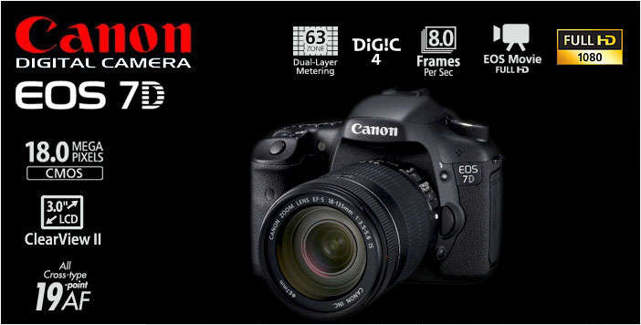 Canon EOS 7D - Professional DSLR Camera - Including EFS Lens