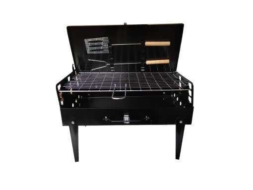Folding Braai Stand with Utensils & Mesh