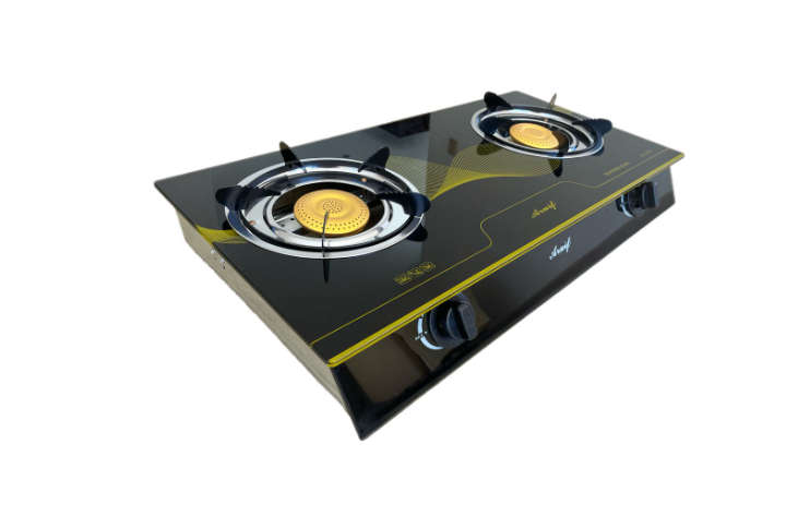 Aruif- Two Burner Auto Ignition Tempered Glass Gas Stove