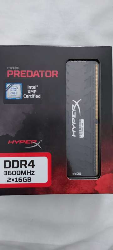 Hyper X predator DDR4 3600Mhz RAM