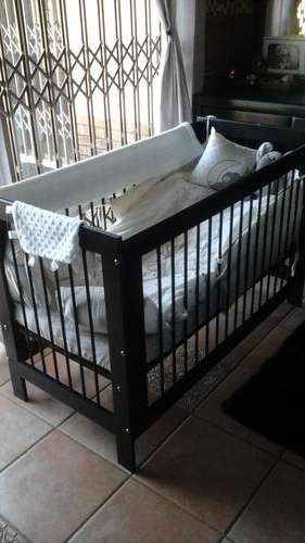 Wooden Cot + Mattress