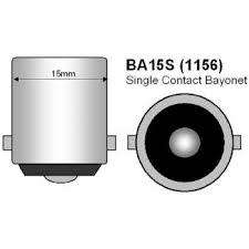 LED Single Contact COB Car Bulb Twin Pack - BA15s - Cool White