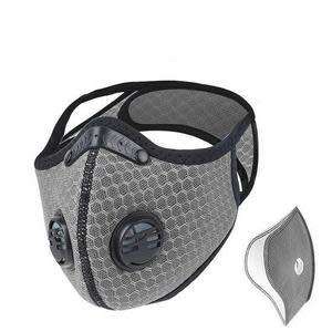 Washable N95 Dual Valve Sports Mask- Grey