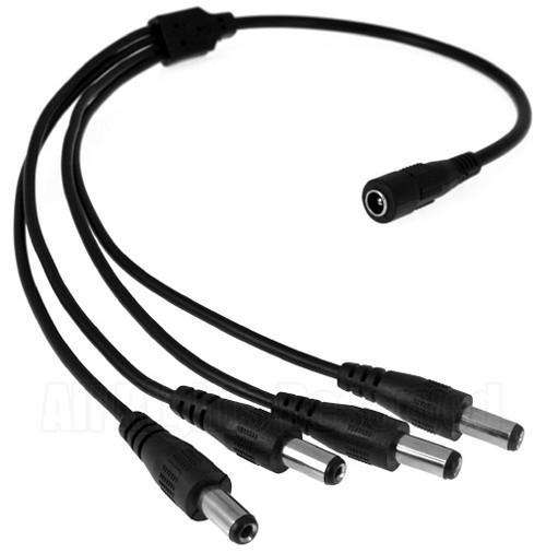 CCTV Power Splitter 1-4 Cable