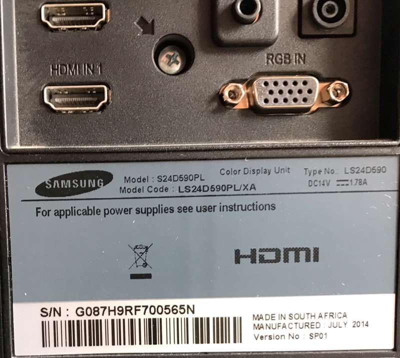 Samsung 24 inch Full HD Gaming monitors with dual HDMi -S24D590L -  R1 500