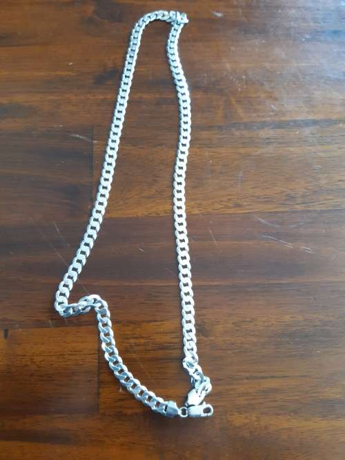 Sterling silver chain 60cm marked 925. (Excl. Krugerrand)
