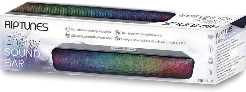 WIRELESS SOUNDBAR ,VERY STRONG POWERFUL BASS AND SMOOTH CLEAR SOUND||BUILT IN LED RGB LIGHT ,AUTO SY