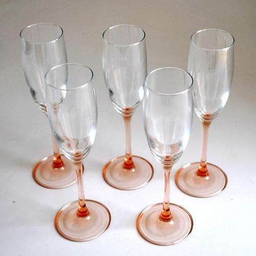 5X LONG STEM DRINKING GLASSES - D50mm H225mm