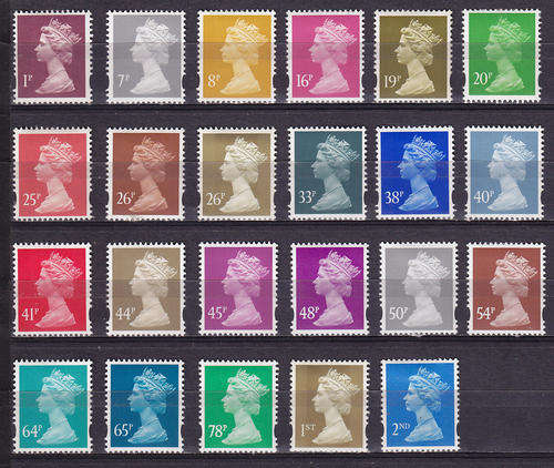 GB QEII : SELECTION OF FINE HINGED MINT VALUES AS PER SCAN