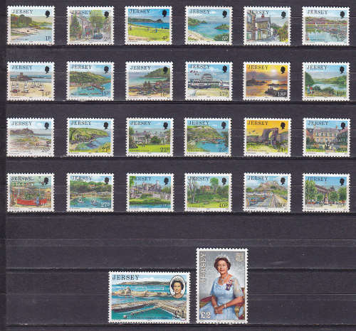 JERSEY : 1989 JERSEY SCENES, VERY FINE UNMOUNTED MINT SET UP TO TWO POUNDS.