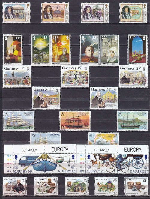 GUERNSEY : SIX VERY FINE UNMOUNTED MINT ISSUES