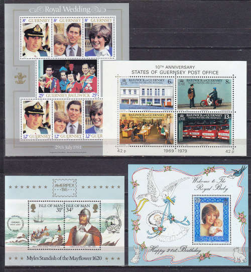 ISLE OF MAN : SIX VERY FINE UNMOUNTED MINT MINIATURE SHEETS AS PER SCANS