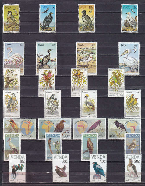 SEVEN VERY FINE UNMOUNTED MINT BIRDS SETS