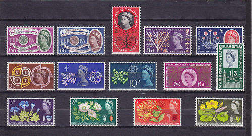 GB QEII : FIVE VERY FINE U/M PRE DECIMAL ISSUES