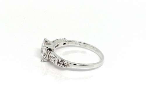 Genuine Solid 925 Silver Engagement Style Ring