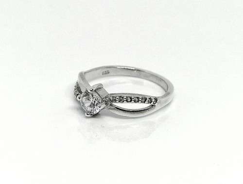 Genuine Solid 925 Silver Solitaire Engagement Style Ring