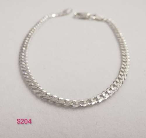 Solid 925 Sterling Silver Designer Curb Link Unisex Bracelet, NOT PLATED!! Please see pictures !!