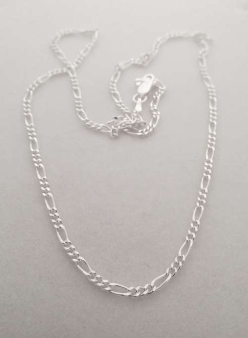 Solid 925 Sterling Silver Designer Figaro Link Chain, NOT PLATED!!