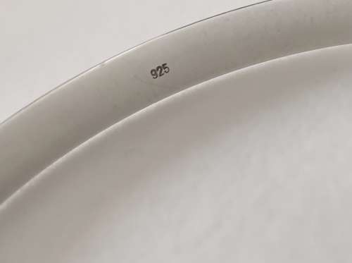 R1 Start!! Solid 925 Silver Designer Bangle, NOT PLATED!! Very Comfortable fit on Arm!!