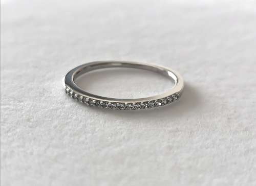 Solid 925 Sterling Silver Designer Ladies Eternity Style Ring with Cubic Zirconia's, NOT PLATED!!