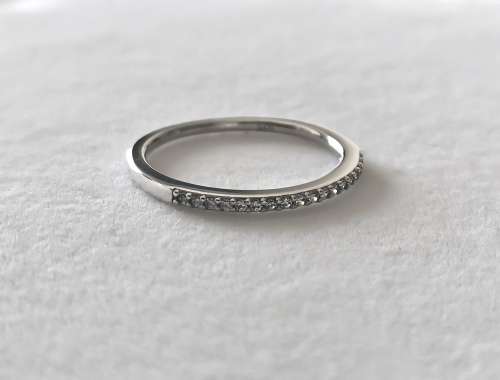 Solid 925 Sterling Silver Designer Ladies Eternity Style Ring with Cubic Zirconia's, NOT PLATED!!