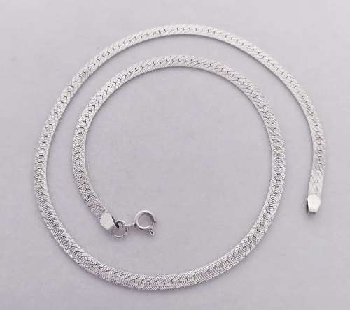 Solid 925 Silver Vintage Designer Curb Snake Style Unisex Chain ,Very Detailed!!!