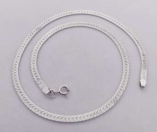 Solid 925 Silver Vintage Designer Curb Snake Style Unisex Chain ,Very Detailed!!!