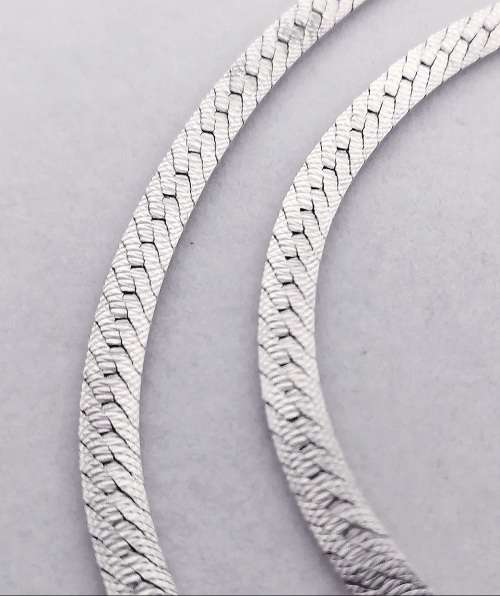 Solid 925 Silver Vintage Designer Curb Snake Style Unisex Chain ,Very Detailed!!!