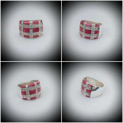 Solid 925 Silver Ladies Designer Statement Ring, See full Description !!!