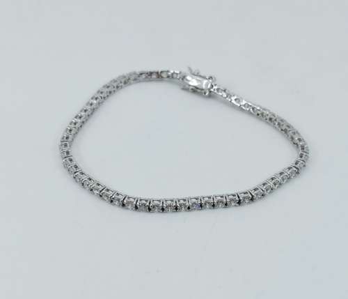Solid 925 Silver Designer Tennis Bracelet, As per Pictures Posted.