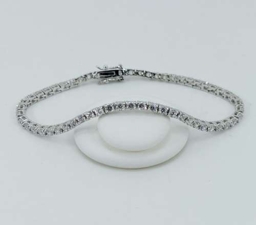 Solid 925 Silver Designer Tennis Bracelet, As per Pictures Posted.