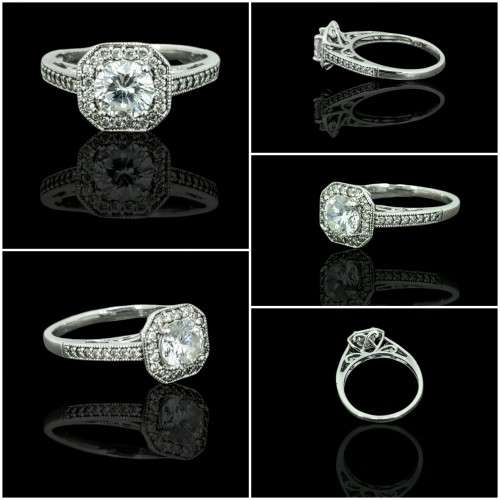 Solid 925 Silver Designer Engagement Ring, As per Pictures Posted.