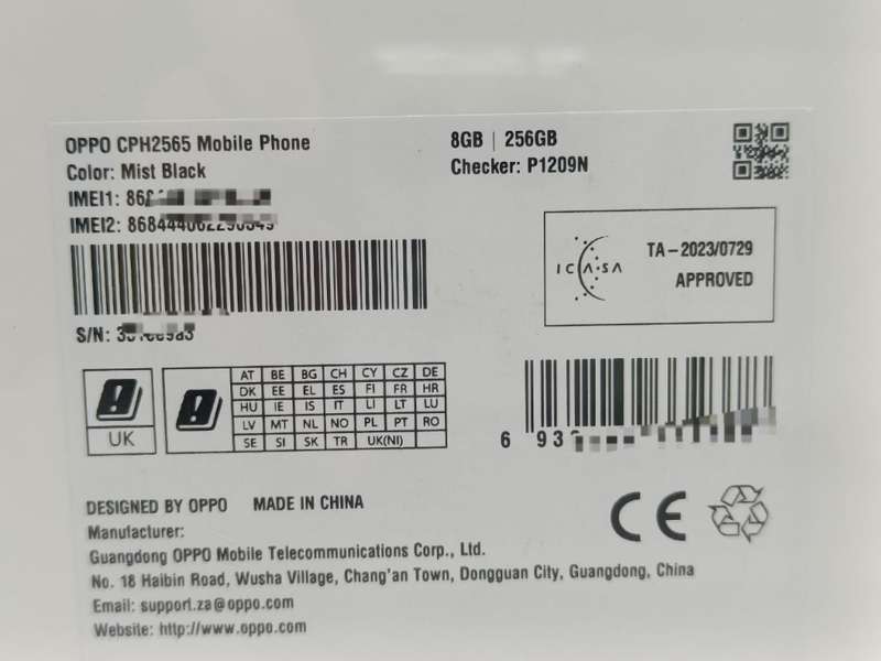 Oppo A78 LTE, Dual Sim, 256gig, 8gig Ram, Local Stock, Still brand new sealed
