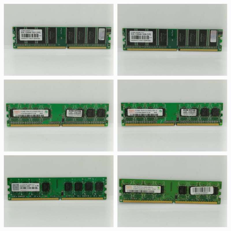 12 x Desktop Ram Modules, Mixed Sizes, one bid for all, as per pictures
