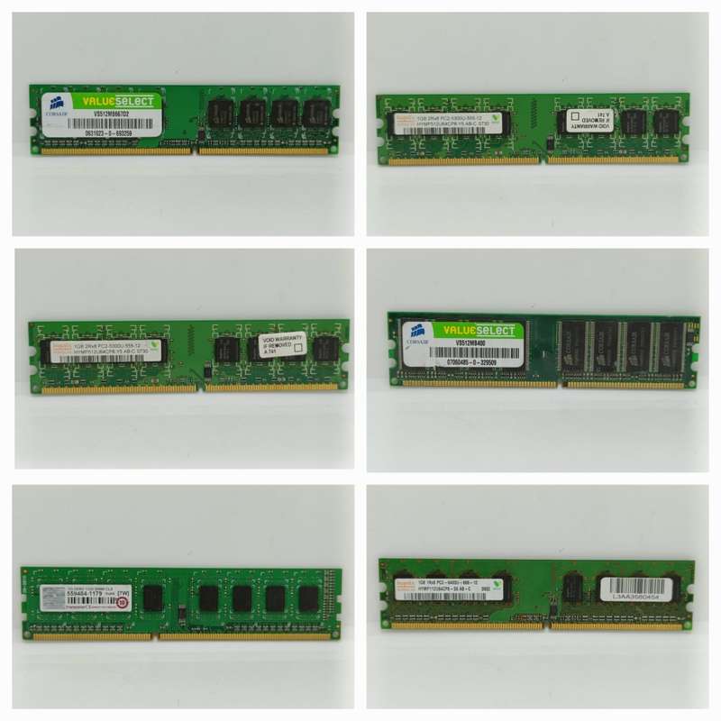 12 x Desktop Ram Modules, Mixed Sizes, one bid for all, as per pictures